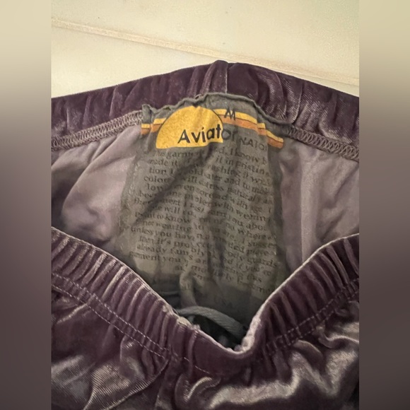 Aviator Nation Velvet Strip Sweatpants Womens size medium - Picture 3 of 5